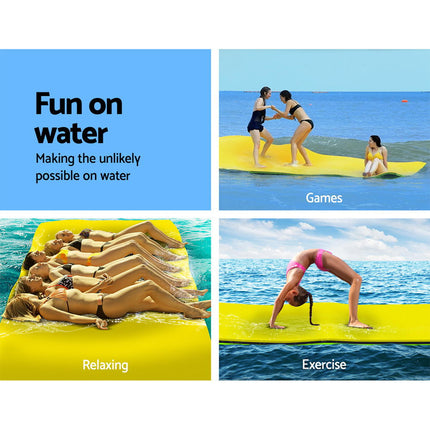 Weisshorn Floating Water Mat 3.5x1.8m Foam Pad Swimming Pool Island Platform.