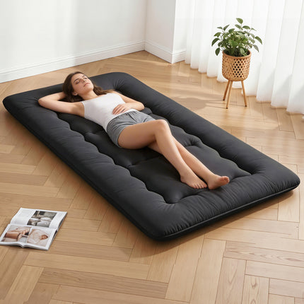 Giselle Bedding 10cm Japanese Floor Mattress Foldable Futon Mattress Washable Cover Straps.