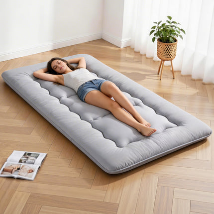 Giselle Bedding 10cm Japanese Floor Mattress Foldable Futon Mattress Washable Cover Straps.