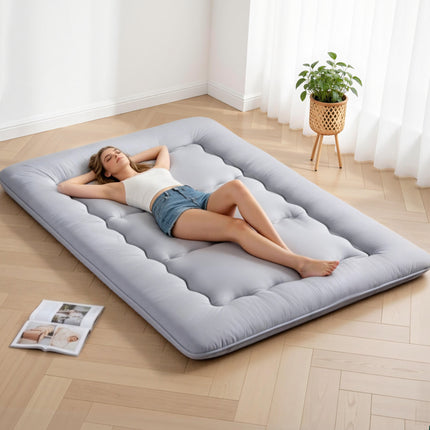Giselle Bedding 10cm Japanese Floor Mattress Foldable Futon Mattress Washable Cover Straps.