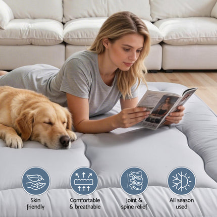 Giselle Bedding 10cm Japanese Floor Mattress Foldable Futon Mattress Washable Cover Straps.