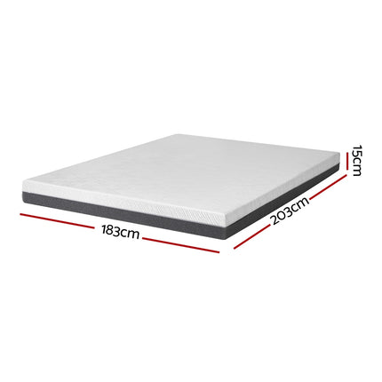 Giselle Bedding Memory Foam Mattress Bed Cool Gel Non Spring 15cm King.