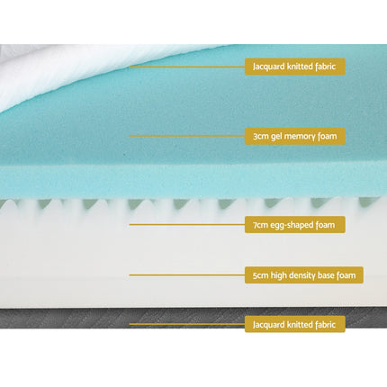 Giselle Bedding Memory Foam Mattress Bed Cool Gel Non Spring 15cm King.