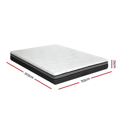 Giselle Bedding Memory Foam Mattress Bed Cool Gel Non Spring 25cm Queen.