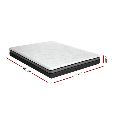 Giselle Bedding Memory Foam Mattress Bed Cool Gel Non Spring 25cm Single.