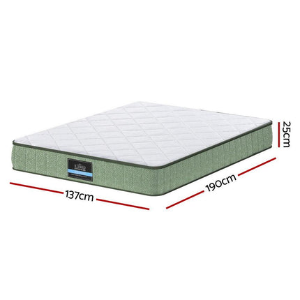 Giselle 25cm Memory Foam Mattress Dual Layer Zipper Cover Cool Charcoal Foam Mattresses Double.