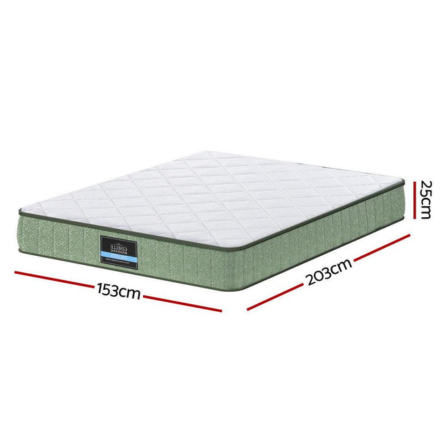Giselle 25cm Memory Foam Mattress Dual Layer Zipper Cover Cool Charcoal Foam Mattresses Queen.