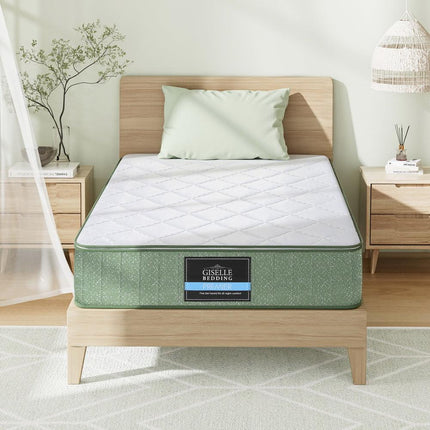 Giselle 25cm Memory Foam Mattress Dual Layer Zipper Cover Cool Charcoal Foam Mattresses Single.