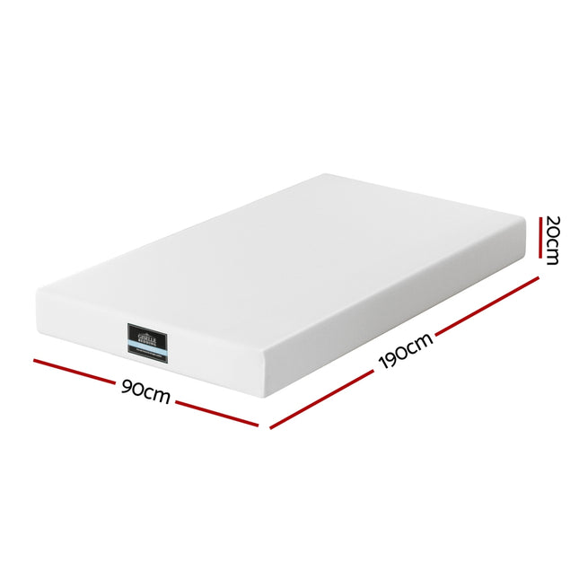 Giselle 20cm Memory Foam Mattress Green Tea Single.