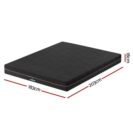Giselle 18cm Memory Foam Mattress Green Tea Foam Cool Gel Foam Mattresses King.