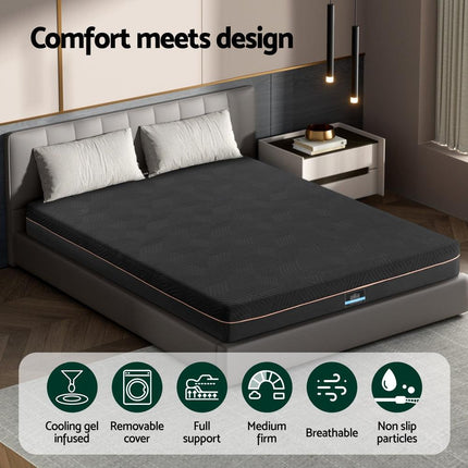 Giselle 18cm Memory Foam Mattress Green Tea Foam Cool Gel Foam Mattresses King.