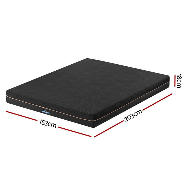 Giselle 18cm Memory Foam Mattress Green Tea Foam Cool Gel Foam Mattresses Queen.