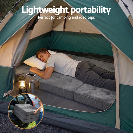 Giselle Single Folding Mattress 15cm Foldable Foam Portable Guest Sofa Bed Camping Mat.