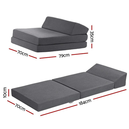 Giselle Foldable Mattress Folding Sofa Bed Trifold Sleeping Camping Cushion Mat.