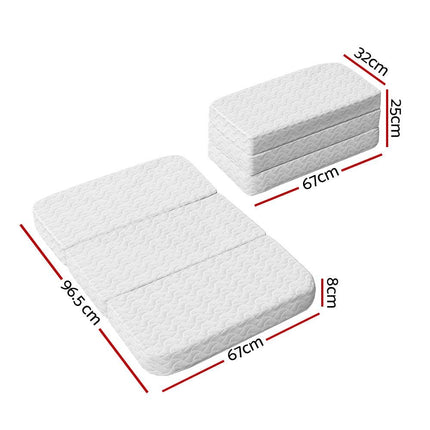 Giselle Bedding Foldable Mattress Folding Foam Cot Bed Cool Gel.