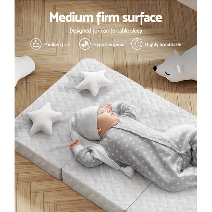 Giselle Bedding Foldable Mattress Folding Foam Cot Bed White.