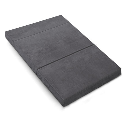 Giselle Bedding Foldable Mattress Folding Foam Bed Mat Double Grey.