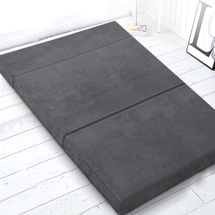 Giselle Bedding Foldable Mattress Folding Foam Bed Mat Double Grey.