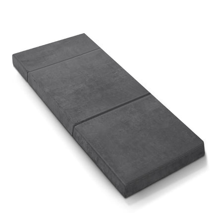 Giselle Bedding Foldable Mattress Folding Foam Bed Mat Single Grey.