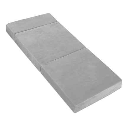 Giselle Bedding Foldable Mattress Folding Foam Bed Mat Light Grey.