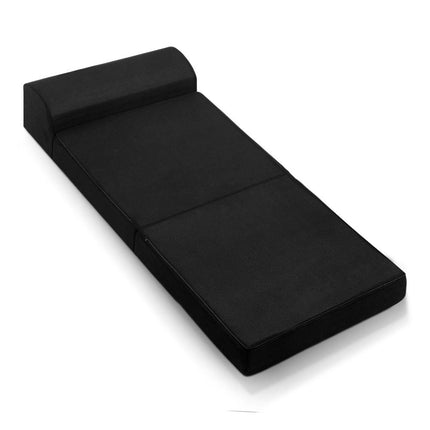 Giselle Bedding Foldable Mattress Folding Foam Bed Mat Black.