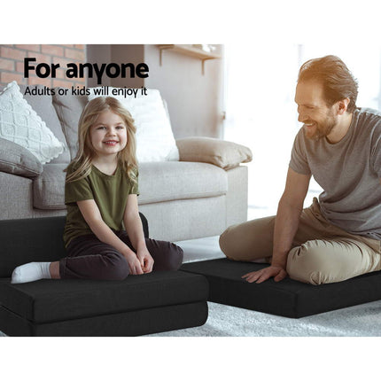 Giselle Bedding Foldable Mattress Folding Foam Bed Mat Black.