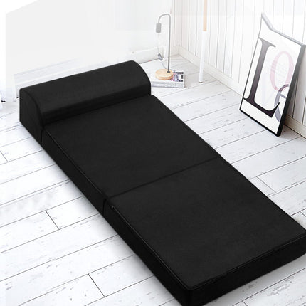 Giselle Bedding Foldable Mattress Folding Foam Bed Mat Black.