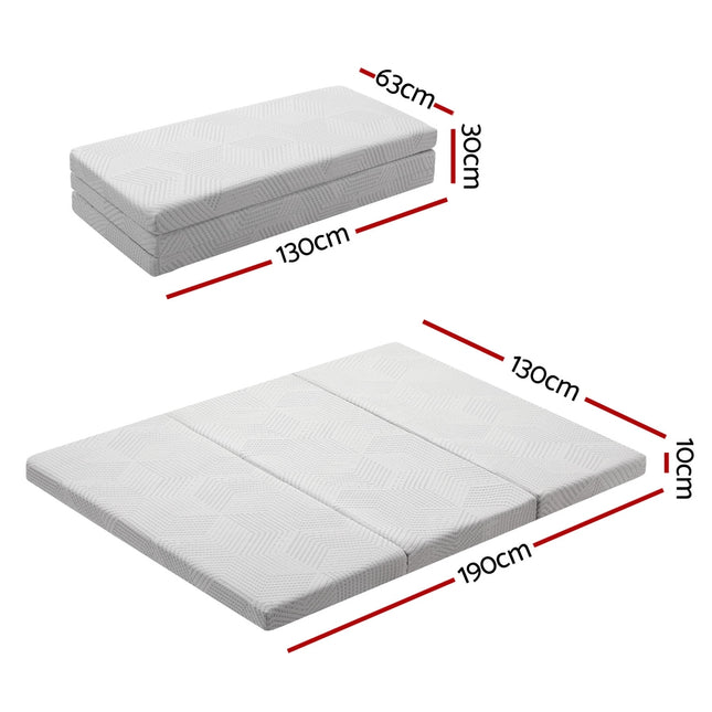 3-Foldable Mattress Giselle Folding Foam Double.