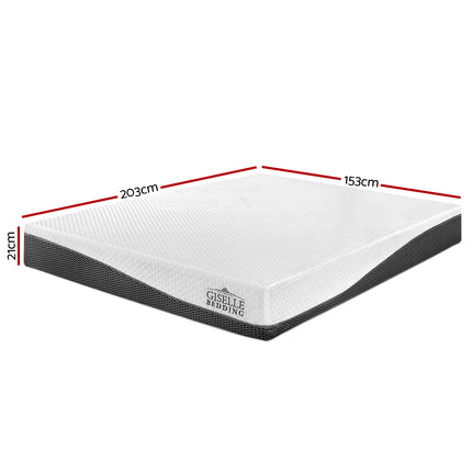 Giselle Bedding Memory Foam Mattress Bed Cool Gel Non Spring 21cm Queen.
