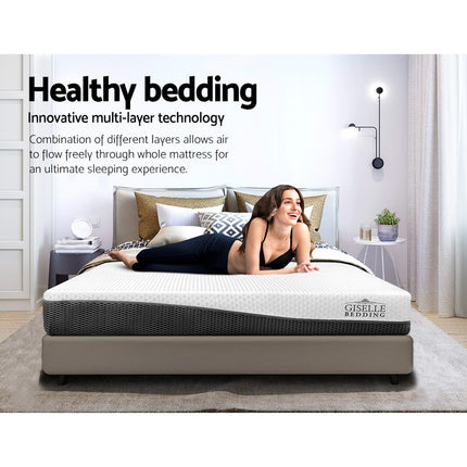 Giselle Bedding Memory Foam Mattress Bed Cool Gel Non Spring 21cm Queen.