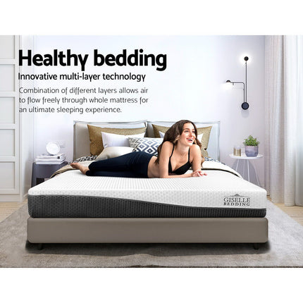 Giselle Bedding Memory Foam Mattress Bed Cool Gel Non Spring 21cm Single.