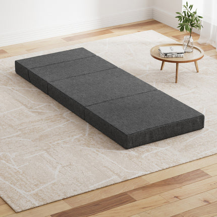Giselle Bedding Foldable Mattress Folding Foam Bed Floor Mat Grey.