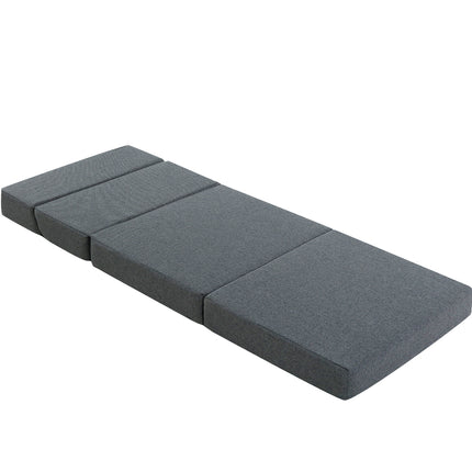 Giselle Bedding Foldable Mattress Folding Foam Bed Floor Mat Grey.