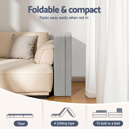 Giselle Foldable Mattress Folding Sofa Bed 4-fold Sleeping Camping Cushion Mat.