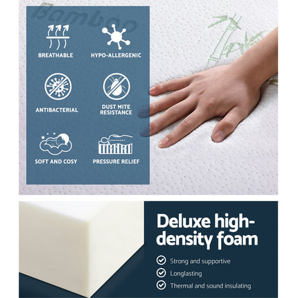 Giselle Bedding Foldable Mattress Folding Foam Sofa Bed Mat Bamboo.