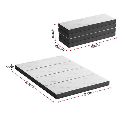 Giselle Foldable Mattress Folding Foam Mattresses Bamboo Double.