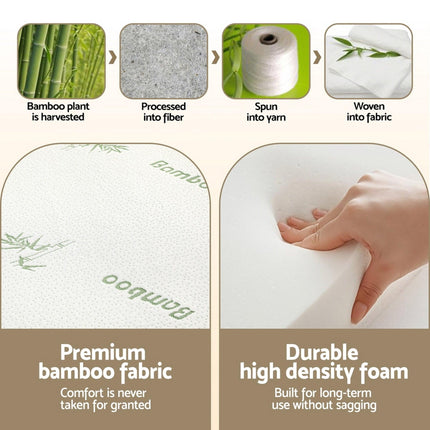Giselle Foldable Mattress Folding Foam Mattresses Bamboo Double.