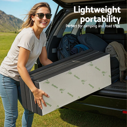 Giselle Foldable Mattress Folding Foam Mattresses Bamboo Double.