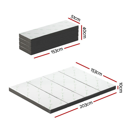 Giselle Bedding Foldable Mattress Folding Foam Queen Bamboo.