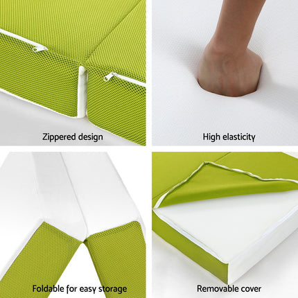 Giselle Bedding Foldable Mattress Folding Foam Single Green.