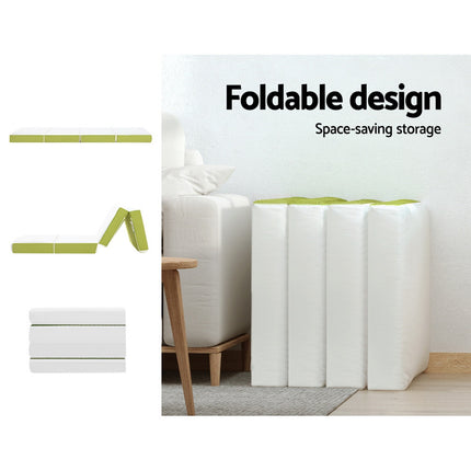 Giselle Bedding Foldable Mattress Folding Foam Single Green.