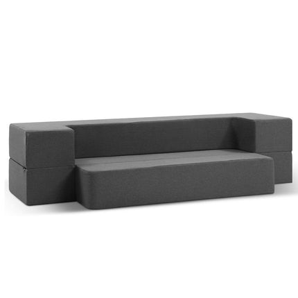 Giselle Bedding Foldable Mattress Folding Foam Sofa Bed Chair Grey.