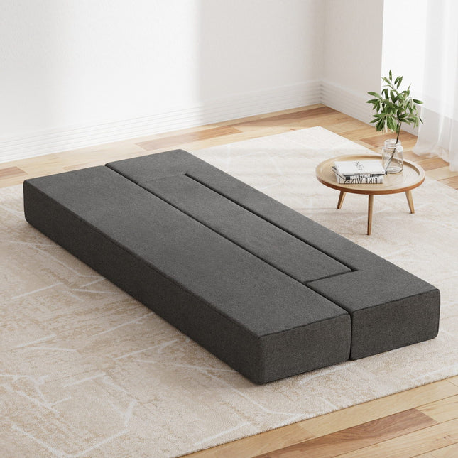 Giselle Bedding Foldable Mattress Folding Foam Sofa Bed Chair Grey.