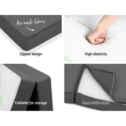 Giselle Bedding Foldable Mattress Folding Foam Single Bamboo.