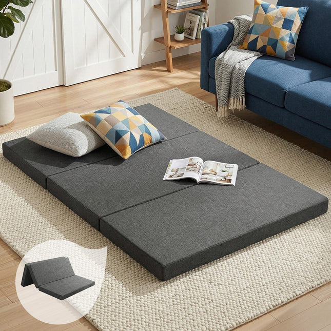 Giselle Bedding Foldable Mattress Folding Foam Double Grey.