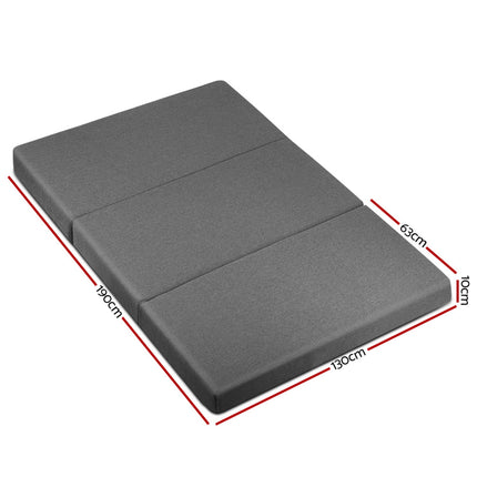 Giselle Bedding Foldable Mattress Folding Foam Double Grey.
