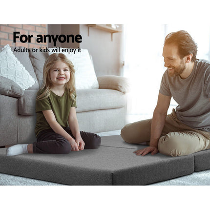 Giselle Bedding Foldable Mattress Folding Foam Double Grey.