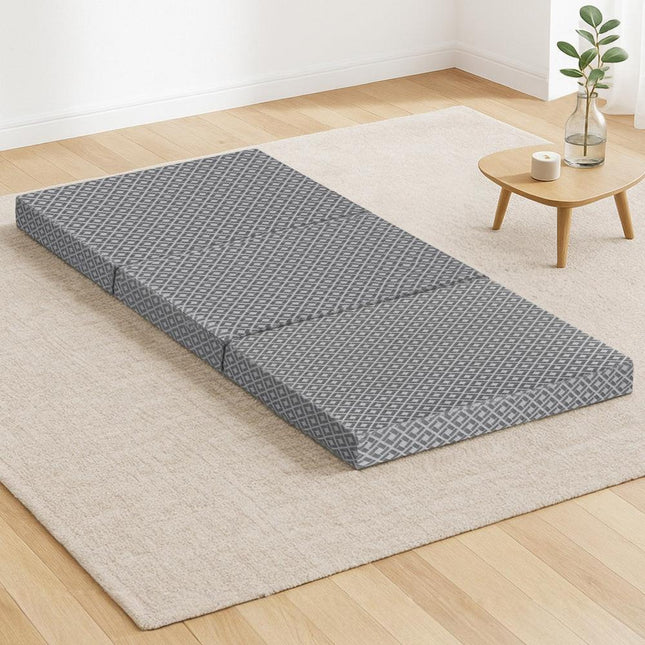 Giselle Foldable Mattress Folding Sofa Bed Trifold Memory Foam Camping Cushion Mat.