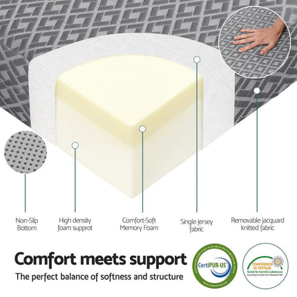 Giselle Foldable Mattress Folding Sofa Bed Trifold Memory Foam Camping Cushion Mat.