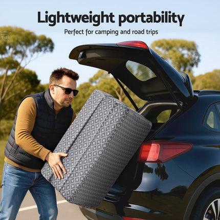 Giselle Foldable Mattress Folding Sofa Bed Trifold Memory Foam Camping Cushion Mat.